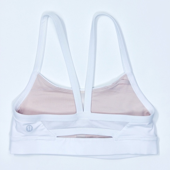 lululemon athletica Tops - Lululemon Y Top White Mesh Racerback Strappy Bra 2